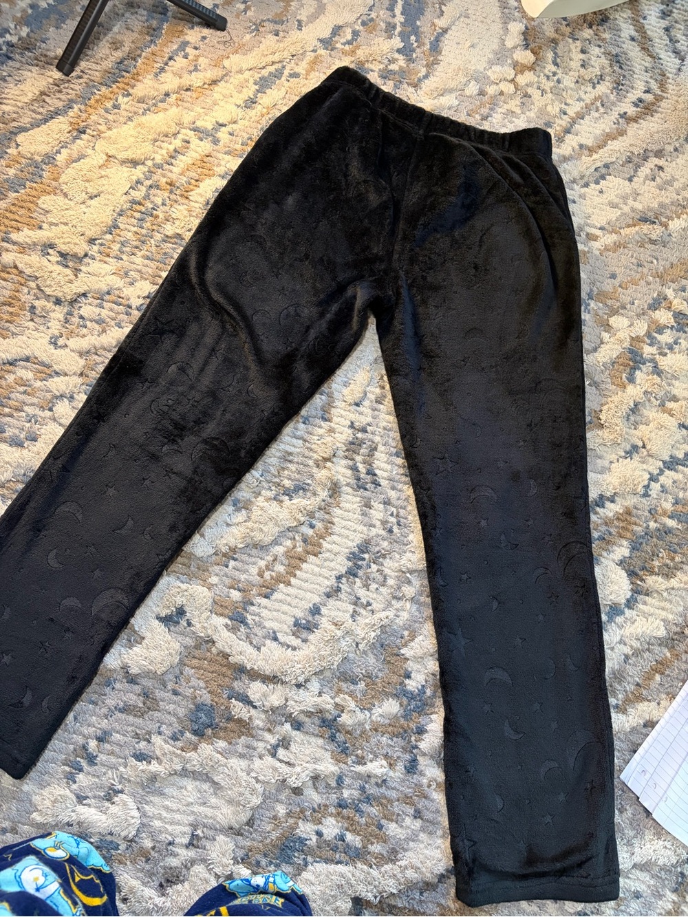Bluenotes Black Plush Pajama Pants
